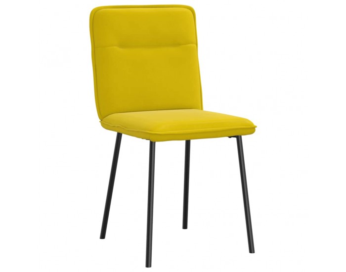 Sonata H Трапезни столове, 6 бр, жълти, кадифе