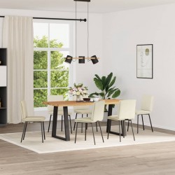 Sonata H Трапезни столове, 6 бр, кремави, кадифе - Трапезни столове