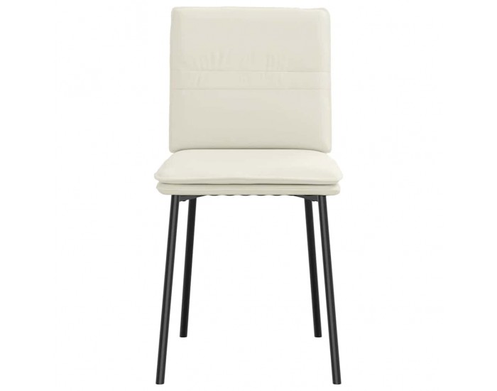 Sonata H Трапезни столове, 6 бр, кремави, кадифе