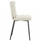 Sonata H Трапезни столове, 6 бр, кремави, кадифе