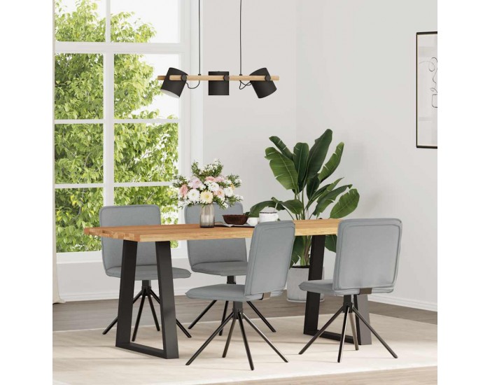 Sonata H Трапезни столове, 4 бр, светлосиви, текстил