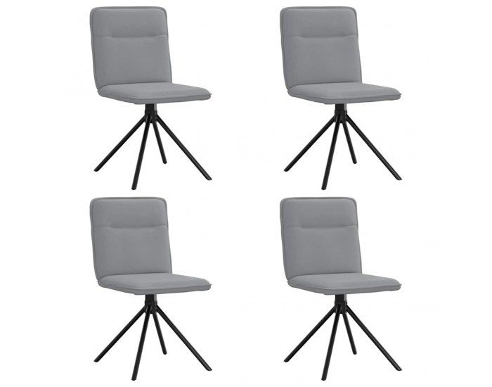 Sonata H Трапезни столове, 4 бр, светлосиви, текстил