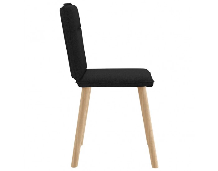 Sonata H Трапезни столове, 6 бр, черни, текстил