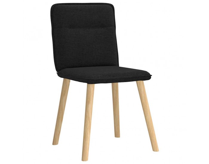 Sonata H Трапезни столове, 6 бр, черни, текстил