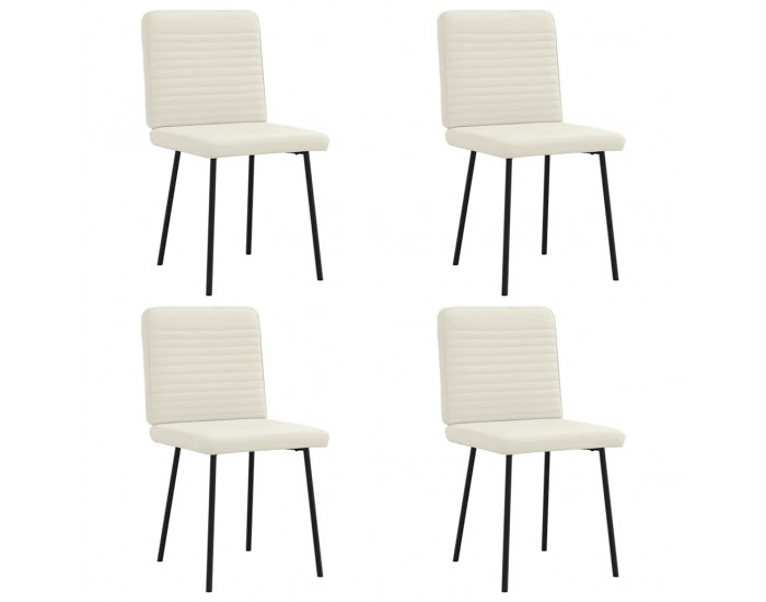 Sonata H Трапезни столове, 4 бр, кремави, кадифе