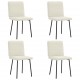 Sonata H Трапезни столове, 4 бр, кремави, кадифе