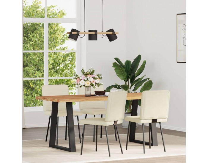Sonata H Трапезни столове, 4 бр, кремави, кадифе