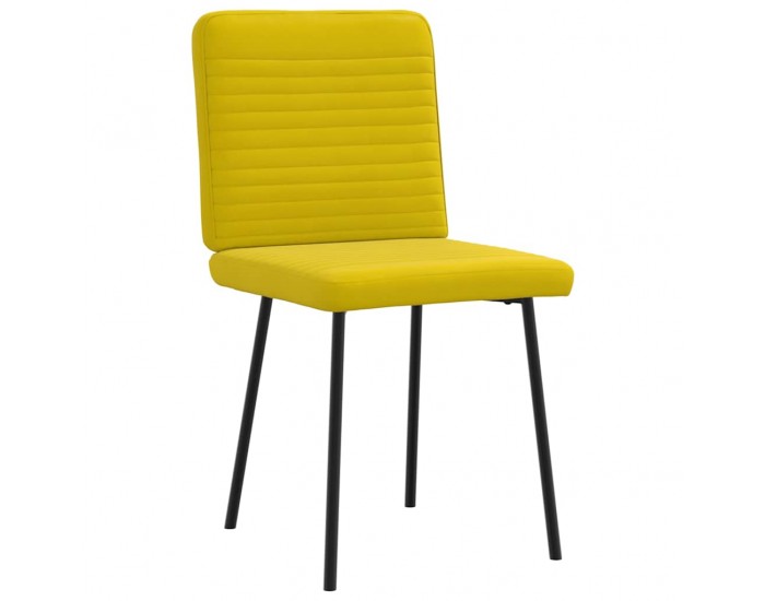 Sonata H Трапезни столове, 6 бр, жълти, кадифе