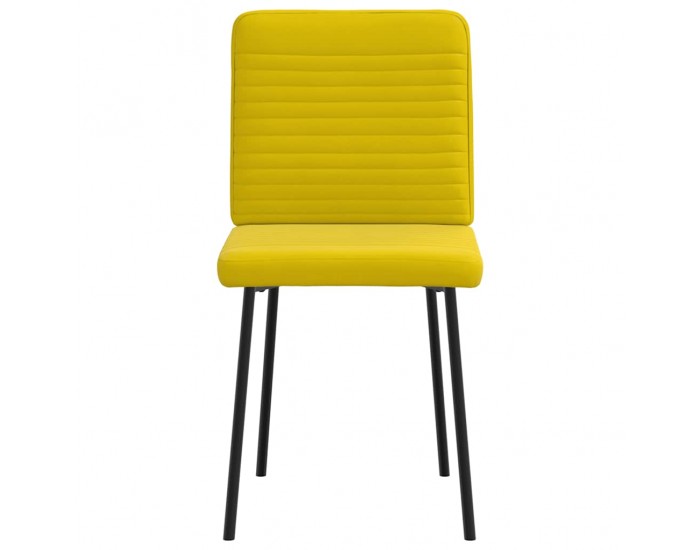 Sonata H Трапезни столове, 6 бр, жълти, кадифе