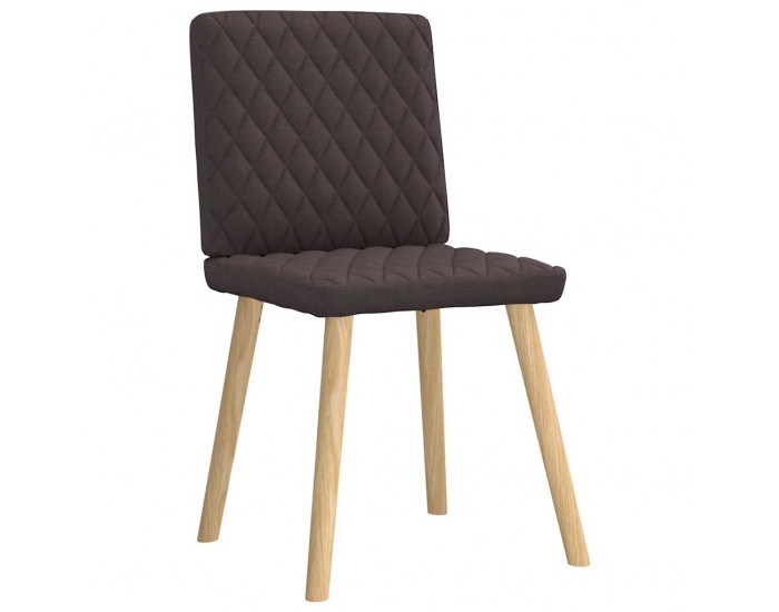 Sonata H Трапезни столове, 6 бр, тъмнокафяви, текстил