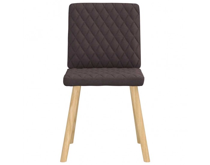 Sonata H Трапезни столове, 6 бр, тъмнокафяви, текстил