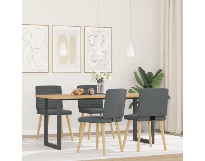 Sonata H Трапезни столове, 4 бр, тъмносиви, текстил