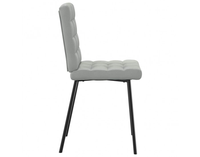 Sonata H Трапезни столове, 2 бр, светлосиви, кадифе