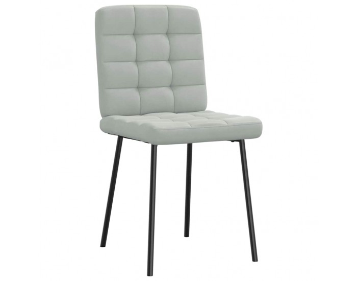 Sonata H Трапезни столове, 2 бр, светлосиви, кадифе