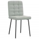 Sonata H Трапезни столове, 2 бр, светлосиви, кадифе