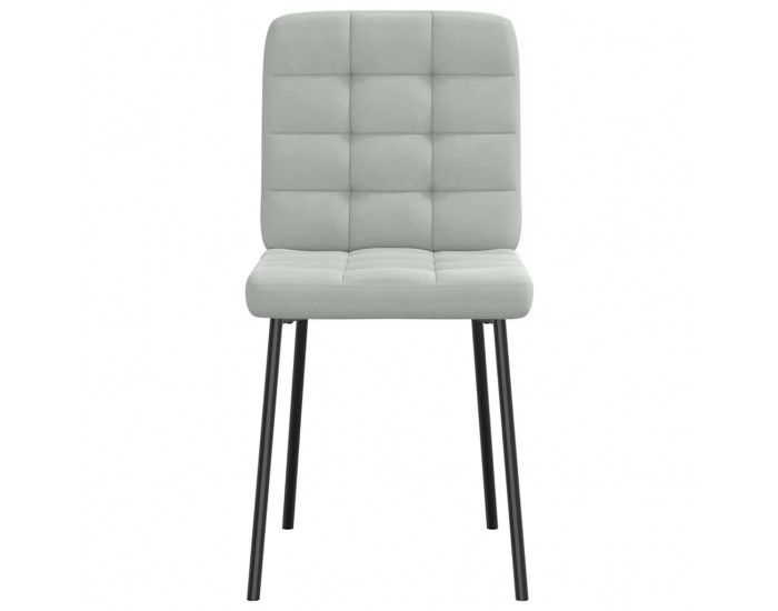 Sonata H Трапезни столове, 2 бр, светлосиви, кадифе