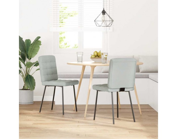 Sonata H Трапезни столове, 2 бр, светлосиви, кадифе