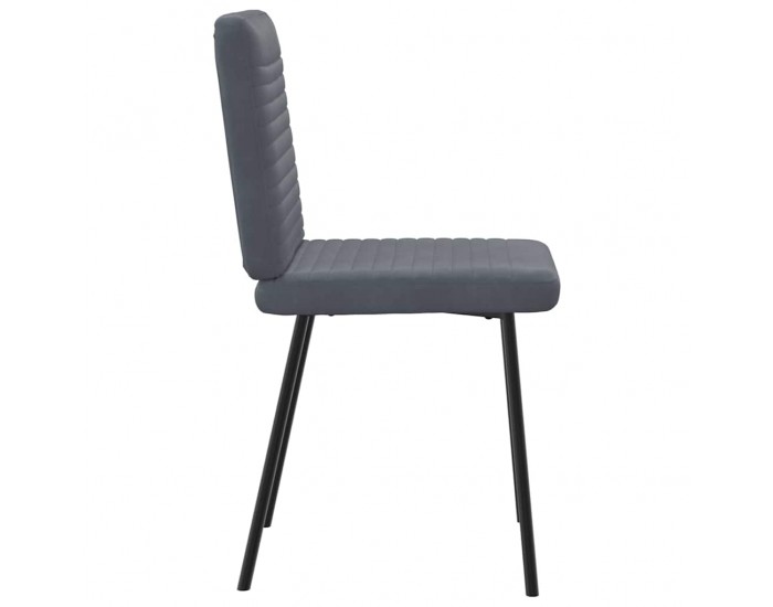 Sonata H Трапезни столове, 6 бр, тъмносиви, кадифе
