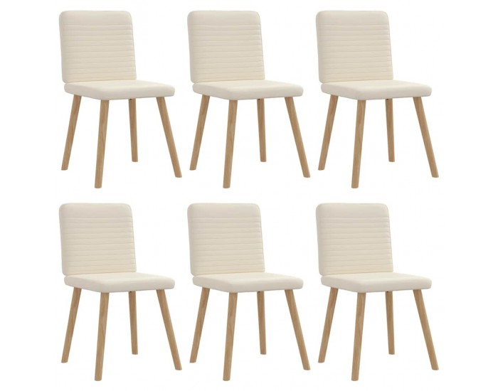 Sonata H Трапезни столове, 6 бр, тапицерия от лен