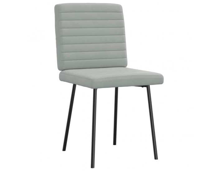 Sonata H Трапезни столове, 4 бр, светлосиви, кадифе