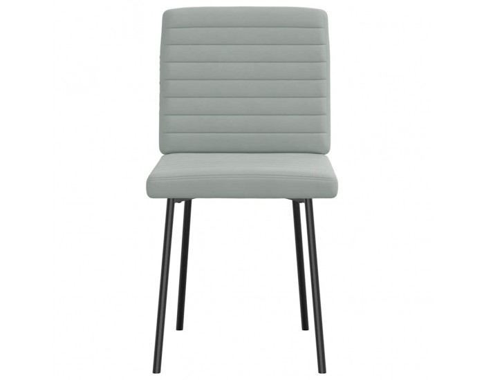 Sonata H Трапезни столове, 4 бр, светлосиви, кадифе