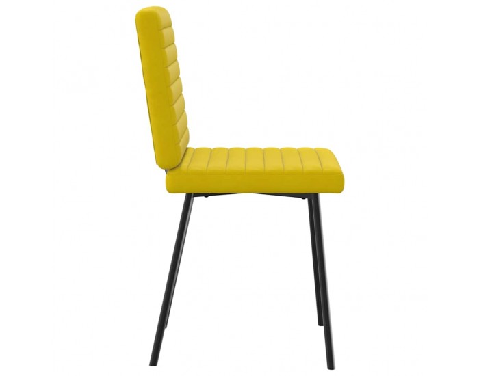 Sonata H Трапезни столове, 6 бр, жълти, кадифе