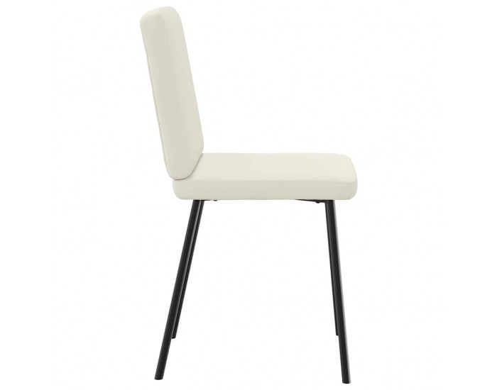 Sonata H Трапезни столове, 6 бр, кремави, кадифе