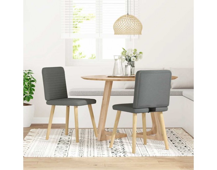 Sonata H Трапезни столове, 2 бр, тъмносиви, текстил