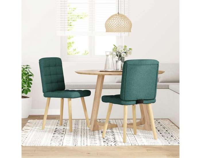 Sonata H Трапезни столове, 2 бр, тъмнозелени, текстил