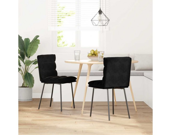 Sonata H Трапезни столове, 2 бр, черни, кадифе
