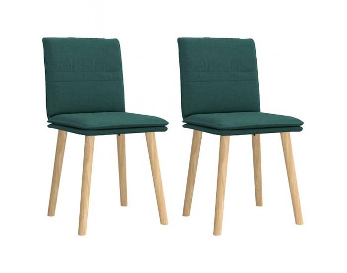Sonata H Трапезни столове, 2 бр, тъмнозелени, текстил