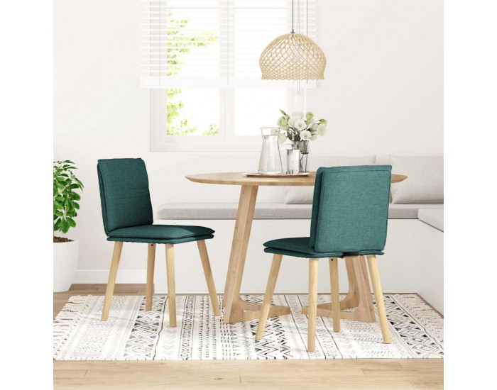 Sonata H Трапезни столове, 2 бр, тъмнозелени, текстил