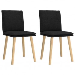 Sonata H Трапезни столове, 2 бр, черни, текстил - Трапезни столове