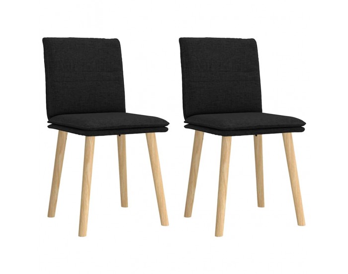 Sonata H Трапезни столове, 2 бр, черни, текстил