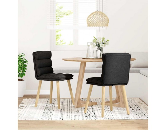 Sonata H Трапезни столове, 2 бр, черни, текстил