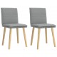 Sonata H Трапезни столове, 2 бр, светлосиви, текстил
