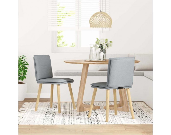 Sonata H Трапезни столове, 2 бр, светлосиви, текстил