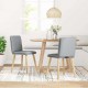Sonata H Трапезни столове, 2 бр, светлосиви, текстил
