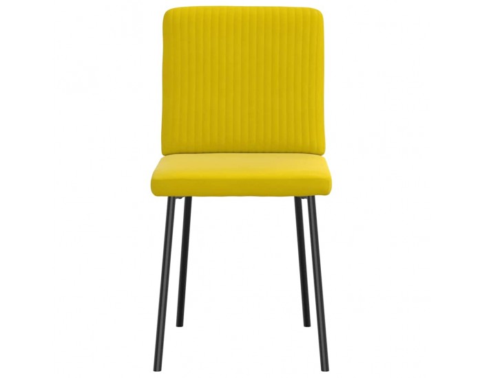 Sonata H Трапезни столове, 2 бр, жълти, кадифе