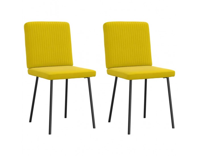Sonata H Трапезни столове, 2 бр, жълти, кадифе