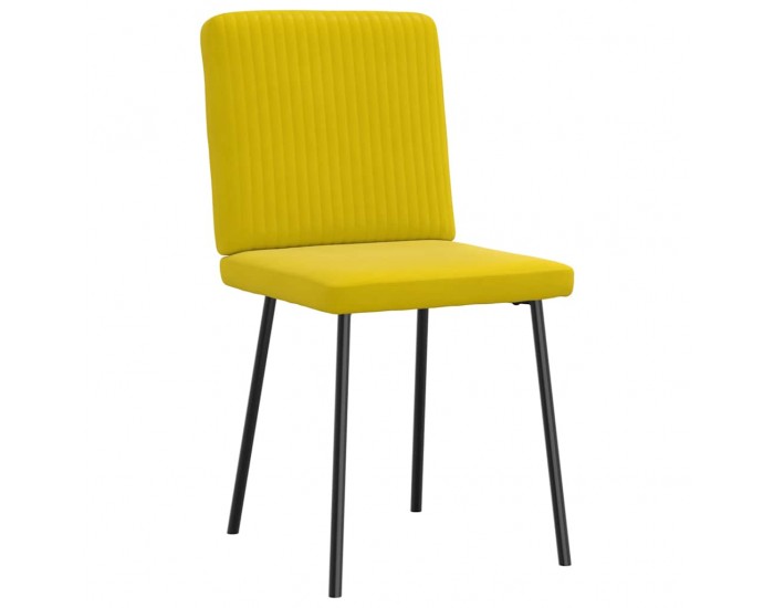 Sonata H Трапезни столове, 2 бр, жълти, кадифе