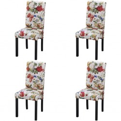 Sonata H Трапезни столове, 4 бр, многоцветни, текстил - Трапезни столове