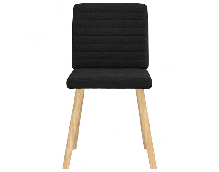 Sonata H Трапезни столове, 6 бр, черни, текстил