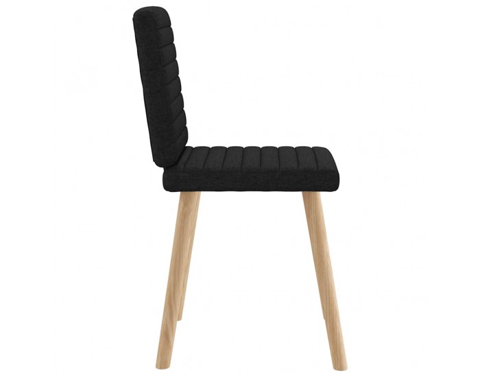 Sonata H Трапезни столове, 6 бр, черни, текстил