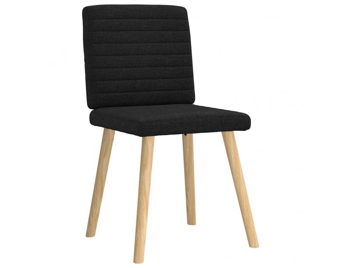 Sonata H Трапезни столове, 6 бр, черни, текстил