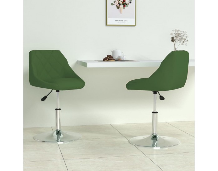 Sonata H Въртящи се трапезни столове, 2 бр, тъмнозелени, кадифе