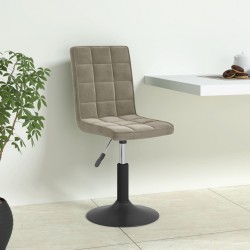 Sonata H Въртящи се трапезни столове, 4 бр, светлосиви, кадифе - Столове