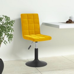 Sonata H Въртящи се трапезни столове, 4 бр, горчица, кадифе - Столове