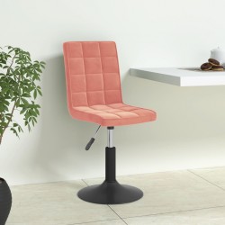 Sonata H Въртящи се трапезни столове, 6 бр, розови, кадифе - Столове