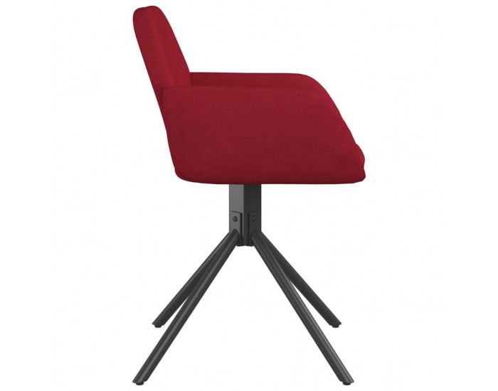 Sonata H Въртящи трапезни столове, 2 бр, виненочервени, кадифе